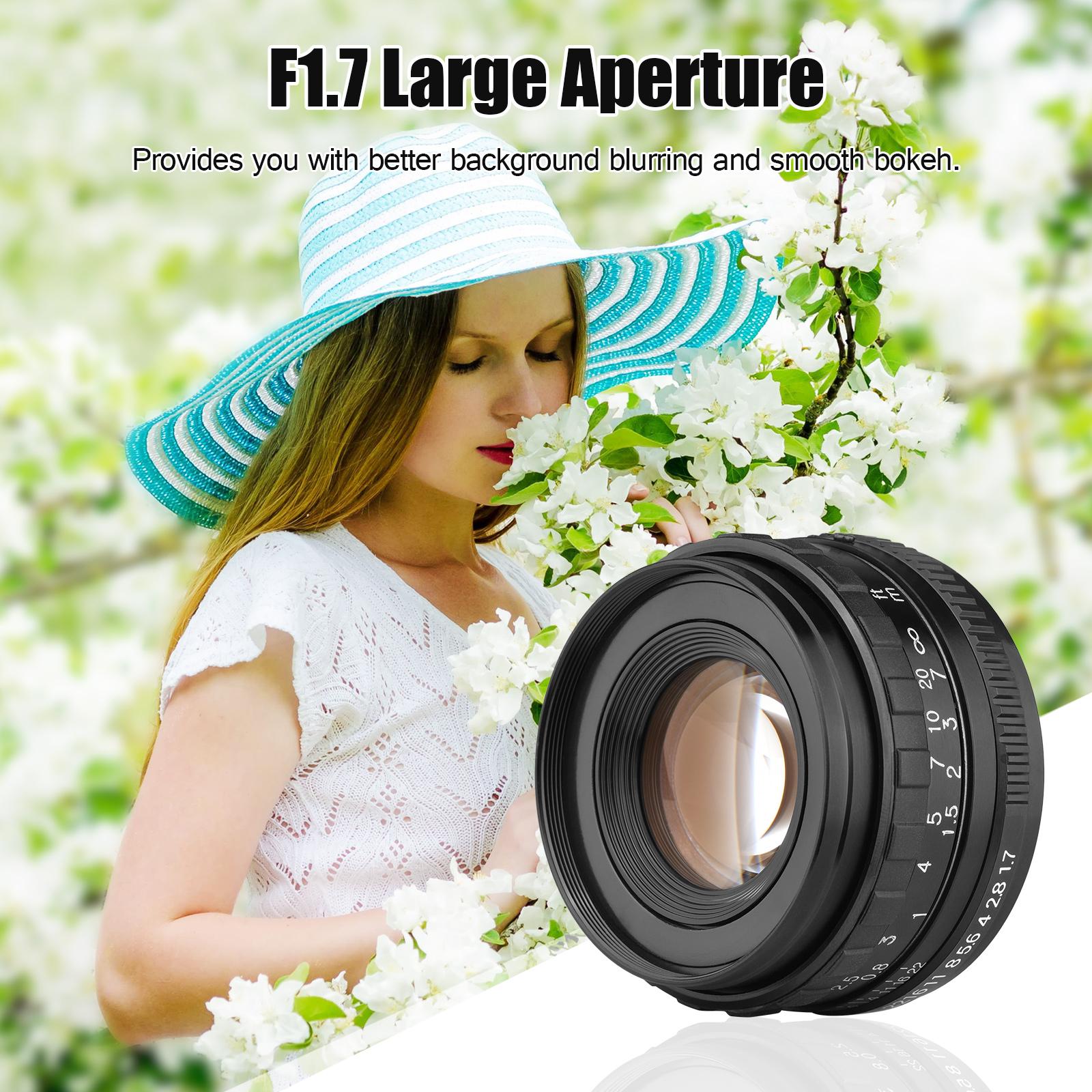 50mm F1.7 Large Aperture Camera Lens Manual Focus Prime Lens PK Mount for Pentax K1/ K-1 Mark II Full Frame Cameras