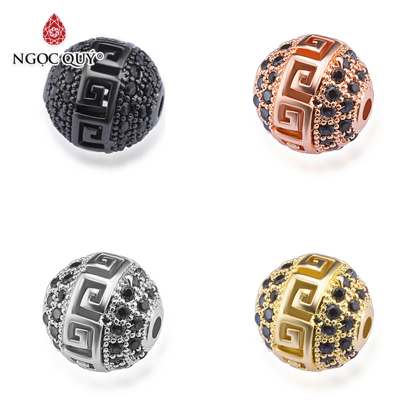 Charm hợp kim đính đá  - Ngọc Quý Gemstones