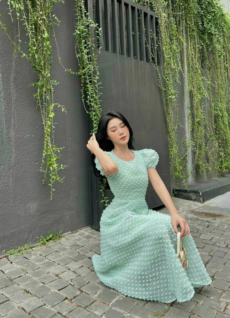 ĐẦM XÒE TAY BỒNG VOAN BI NỔI 12111
