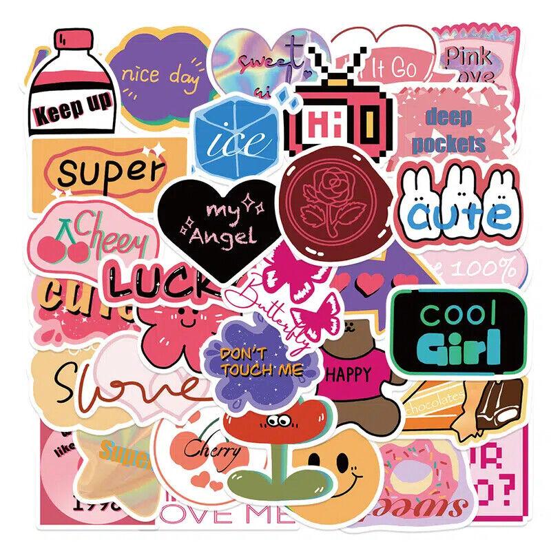 Sticker pop art dễ thương trang trí mũ bảo hiểm, đàn, guitar, ukulele, điện thoại, sổ tay, notebook, laptop - MẪU S2