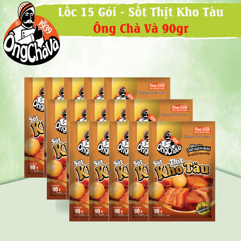 Lốc 15 Gói Sốt Thịt Kho Tàu Ông Chà Và 90gr