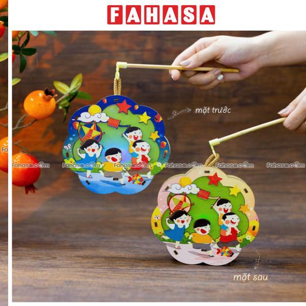 Lồng Đèn Trung Thu Gỗ 2 Mặt Màu - Bách Mộc - Rước Đèn Hoa