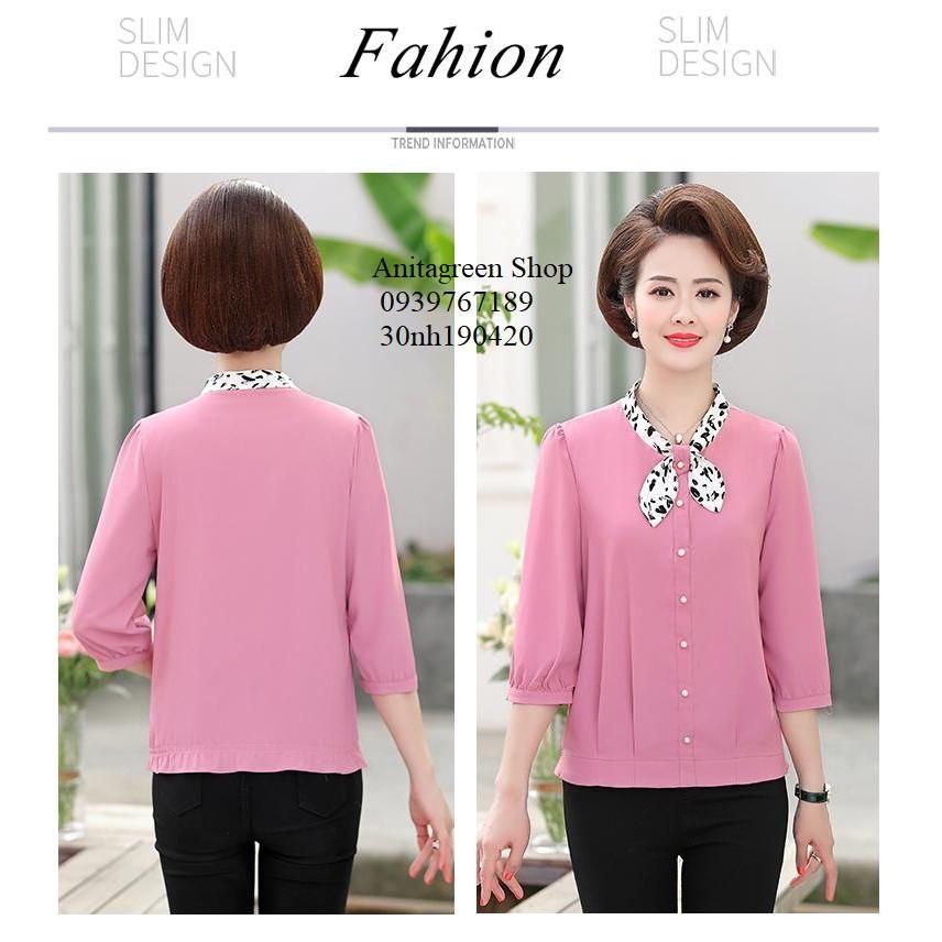 nh190420-ÁO KIỂU TRUNG NIÊN THẮT NƠ s-6xl