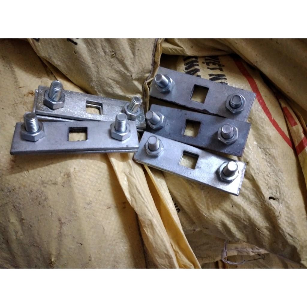 Combo 10 KẸP CÁP 2 RẢNH 3 LỔ, kẹp sắt dùng trong công việc giữ cố định, căng dây cáp, giữ dây cáp giằng khi móc tăng đơ.