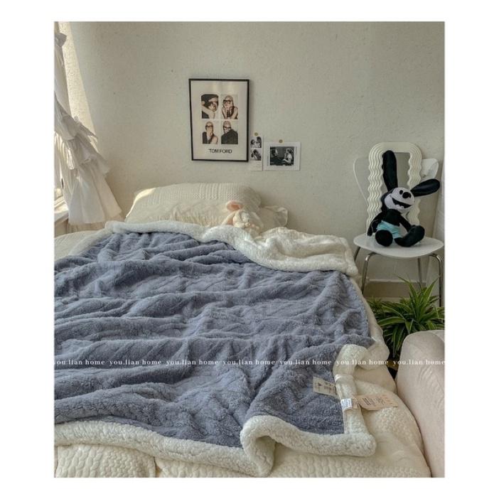 Chăn Cừu Len Trơn Phong Cách Hàn Quốc _ Shinbedding