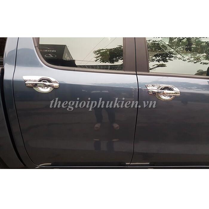 Bộ ốp tay nắm, hõm cửa xe Mazda BT-50, BT50 mạ Crom