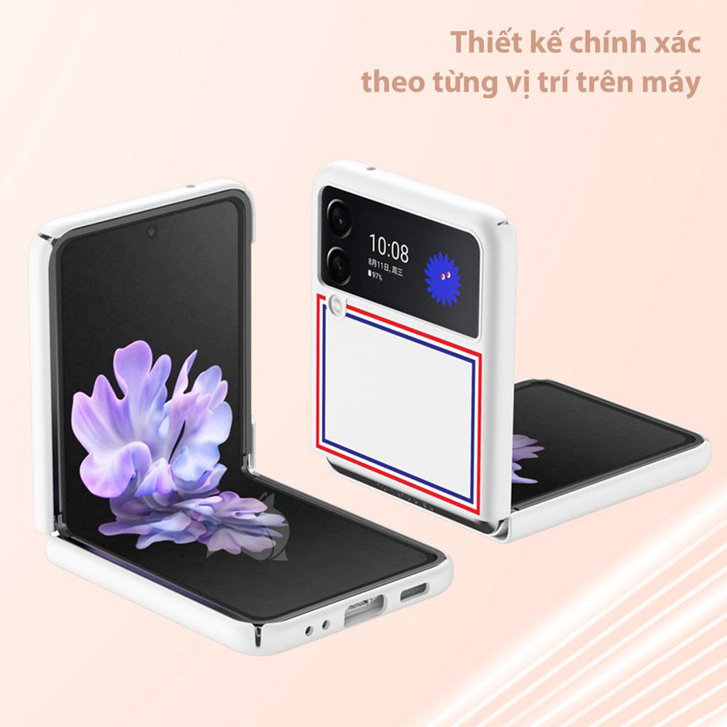 Ốp lưng chống sốc cho Samsung Galaxy Z Flip 3 hiệu Likgus Brow Luxury (chất liệu cao cấp, thiết kế thời trang họa tiết 3 sọc màu) - hàng nhập khẩu