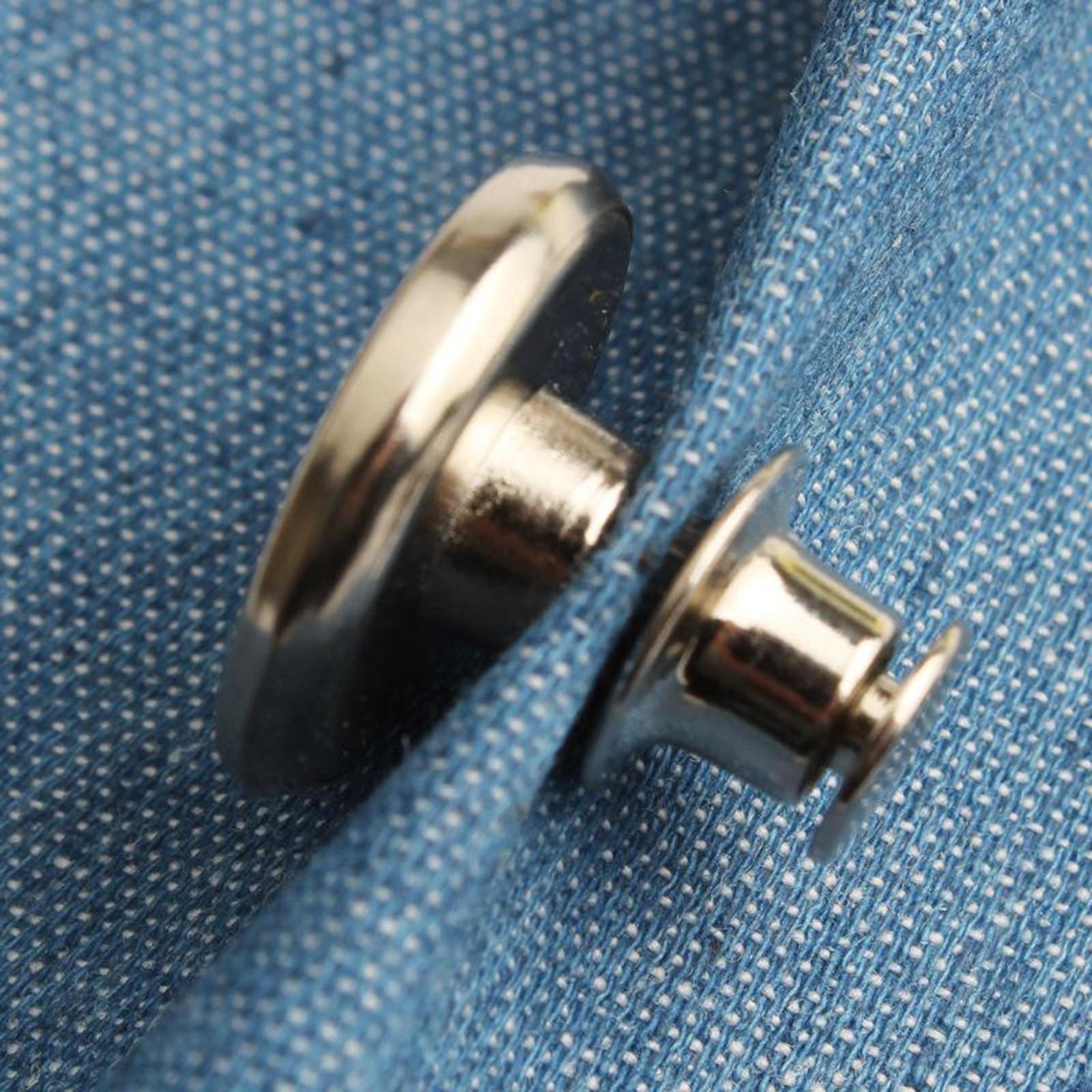 2x12x 17mm Jeans Buttons Repair Studs for Jean Pant Replace Silver Little Star