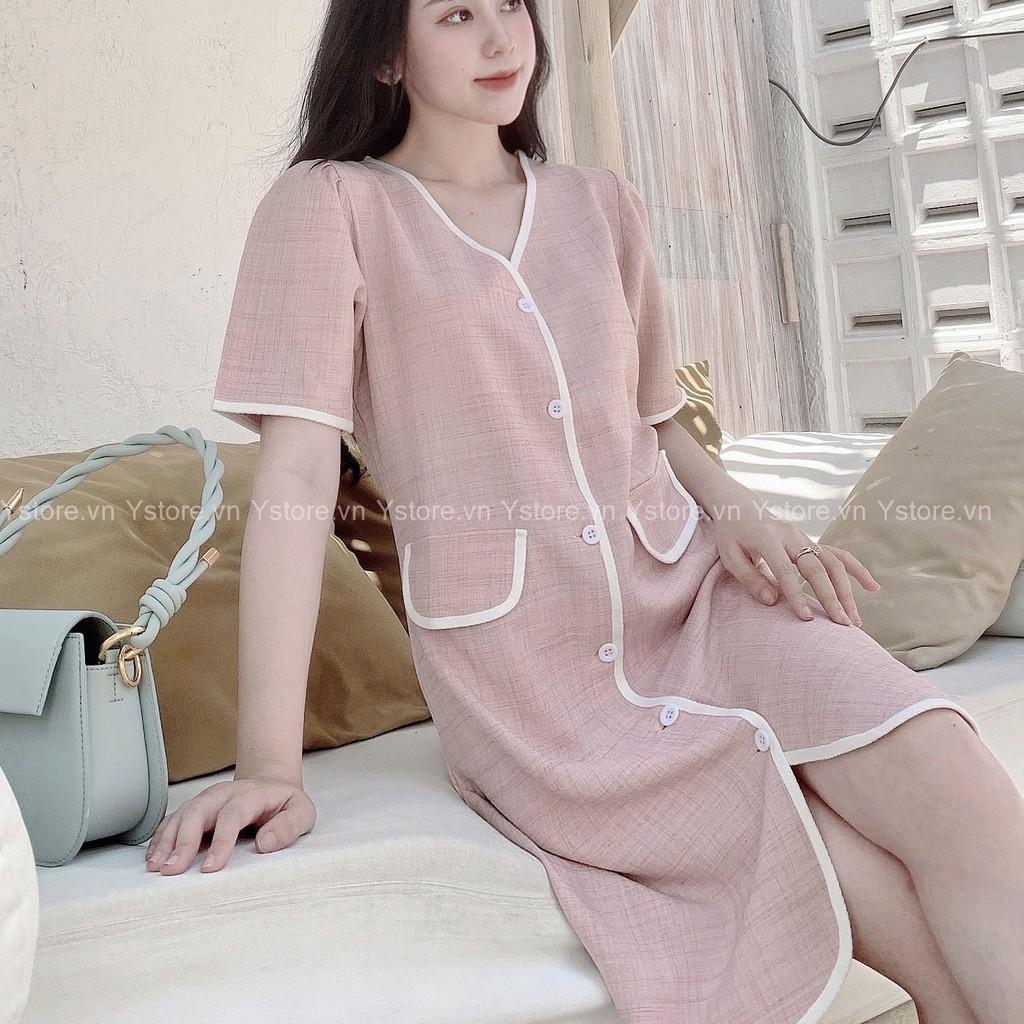Đầm Form Suông Phối Viền Nổi Bật
