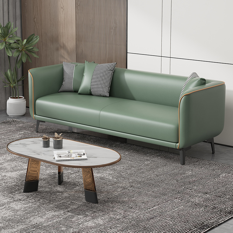 Ghế Sofa Da Phong Cách Tối Giản Hiện Đại Cho Phòng Khách Vừa Và Nhỏ, Căn Hộ Dịch Vụ Mã HB-12