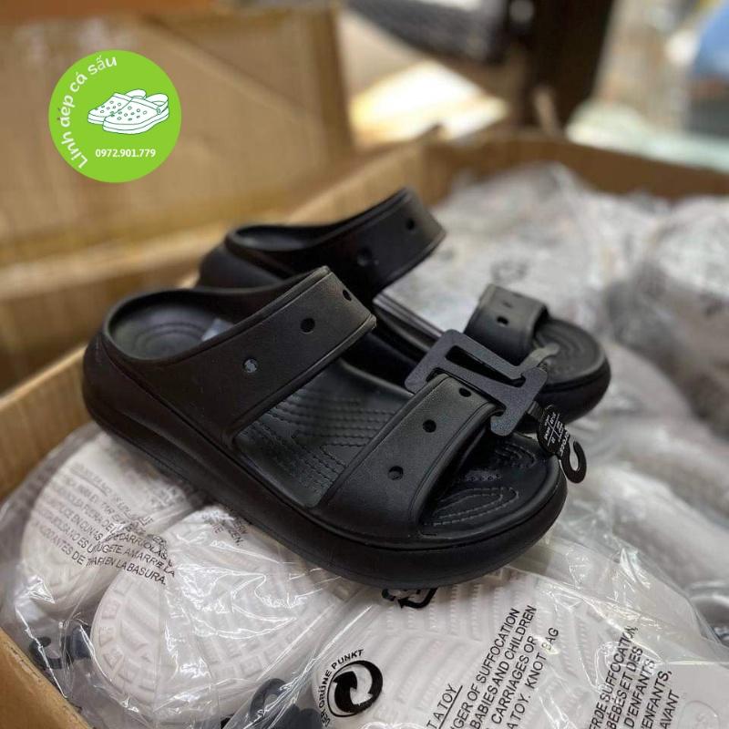 Dép lê 2 quai đế xuồng Cross Crush dành cho nữ cao 6cm