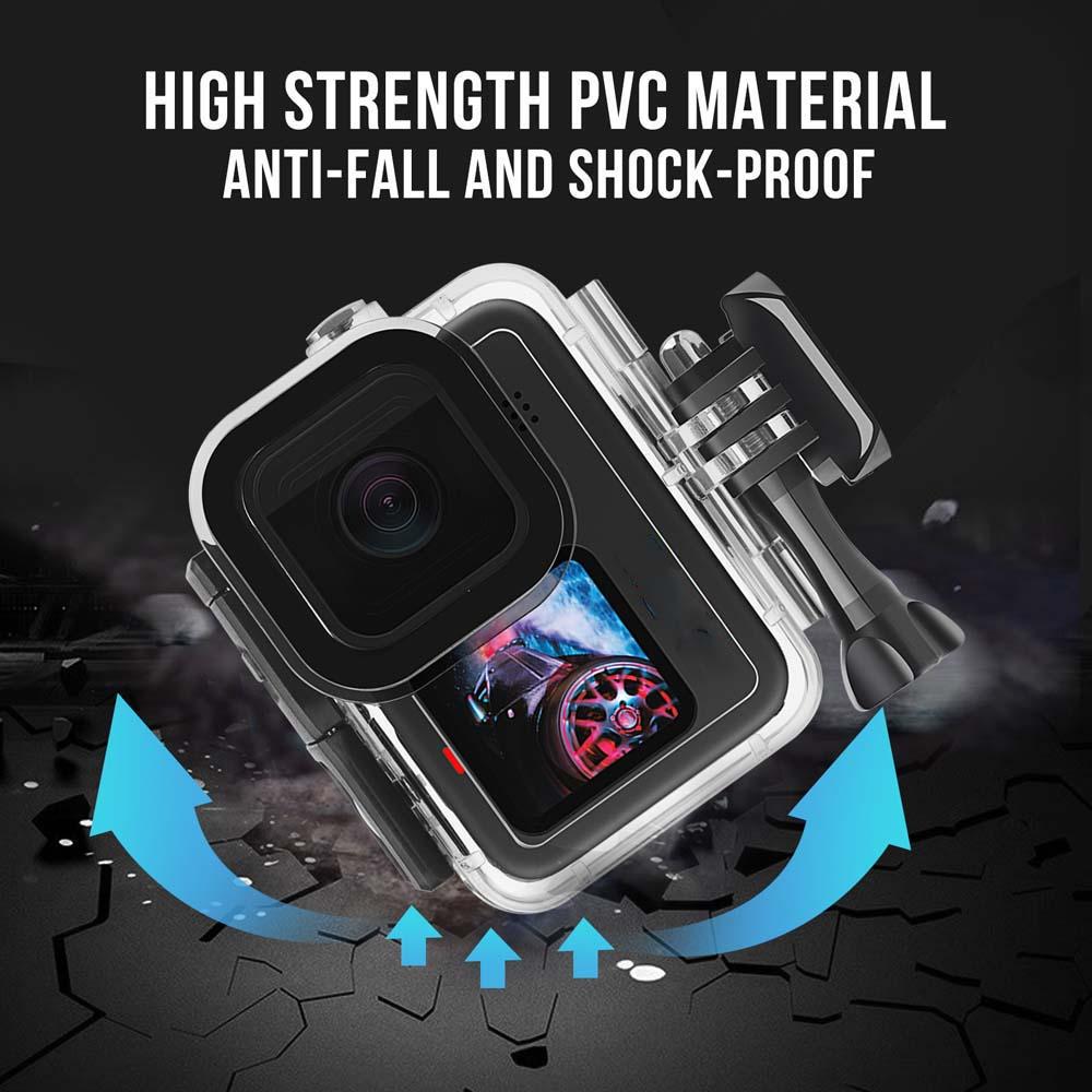 Vỏ Chống Nước 60M Cho GoPro Hero 11 10 9 Màu Đen Bảo Vệ Lặn Dưới Nước Vỏ Vỏ Vỏ Màu Đỏ Tím Lọc màu Go Pro
