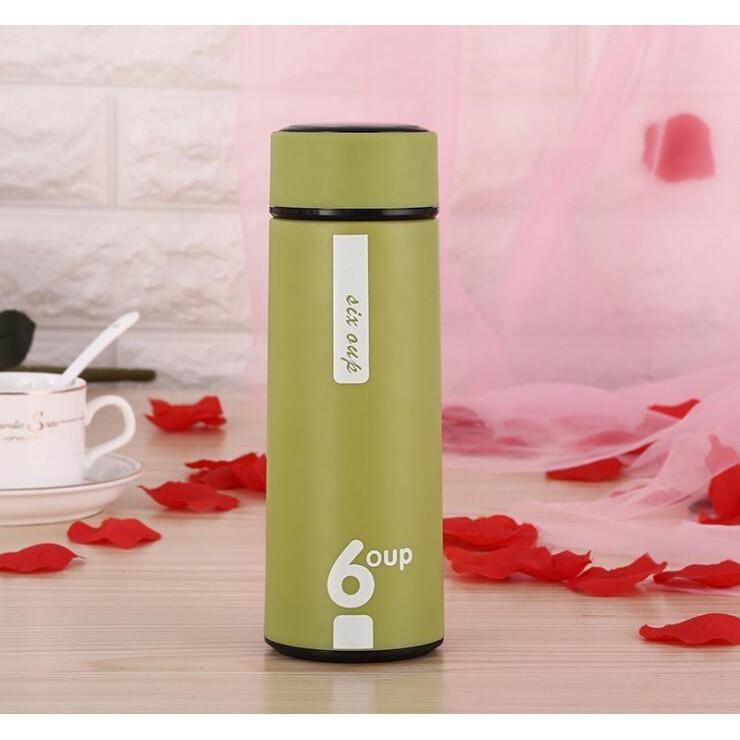 Bình giữ nhiệt 6oup lõi thủy tinh bọc vỏ nhựa 400ml