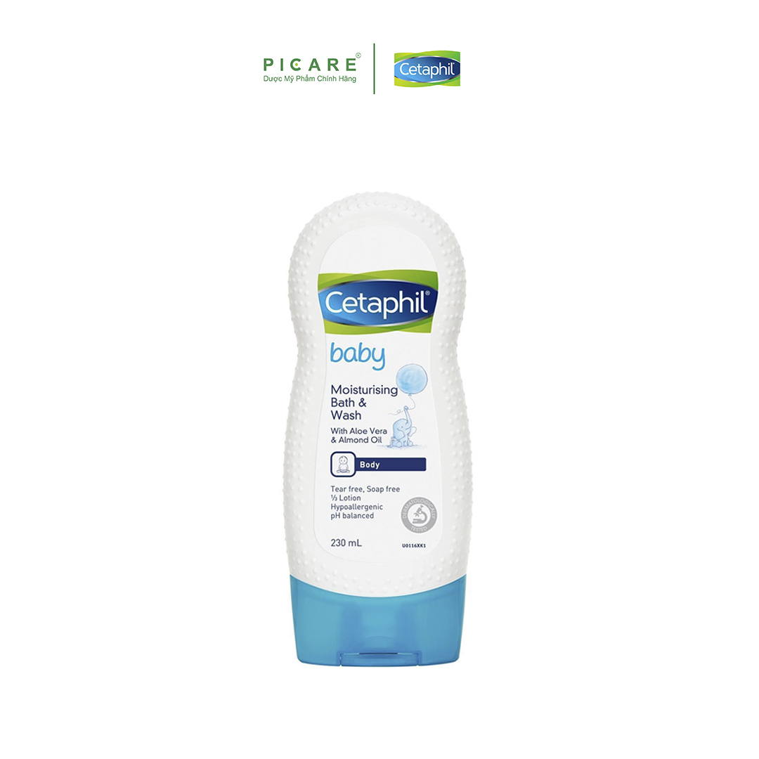 Sữa tắm cho bé Cetaphil Baby Moisturizing Bath &amp; Wash 230ml dưỡng ẩm