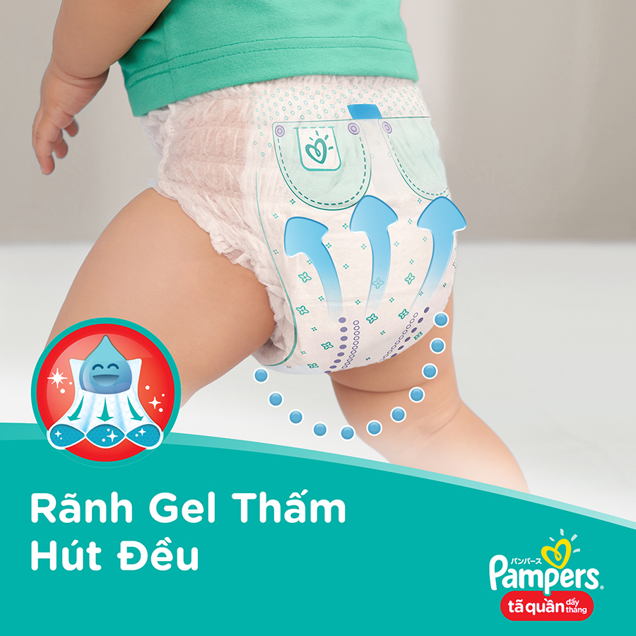 Combo 3 gói tã quần Pampers M60