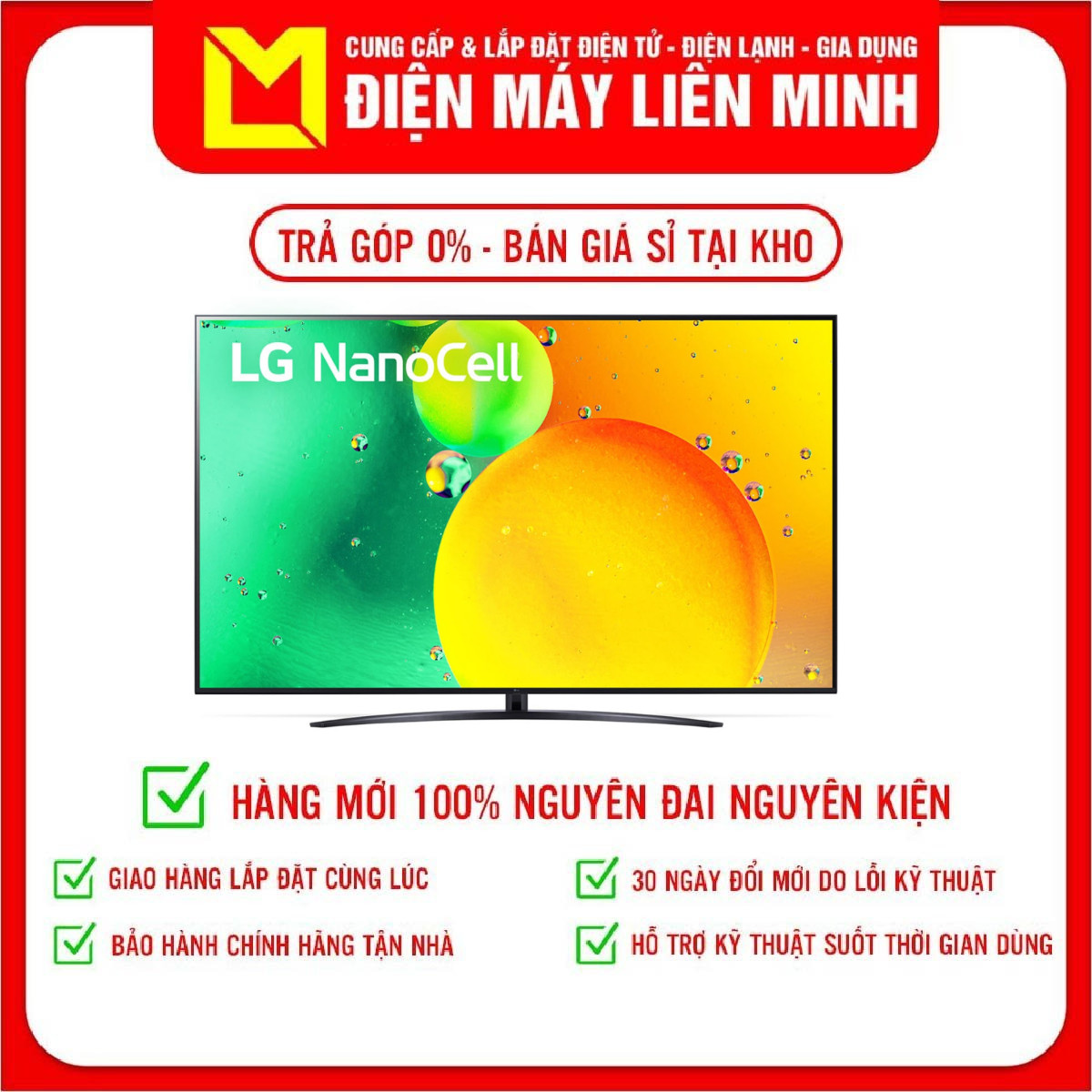 Smart Tivi NanoCell LG 4K 50 inch 50NANO76SQA - Hàng Chính Hãng - Chỉ Giao Hồ Chí Minh