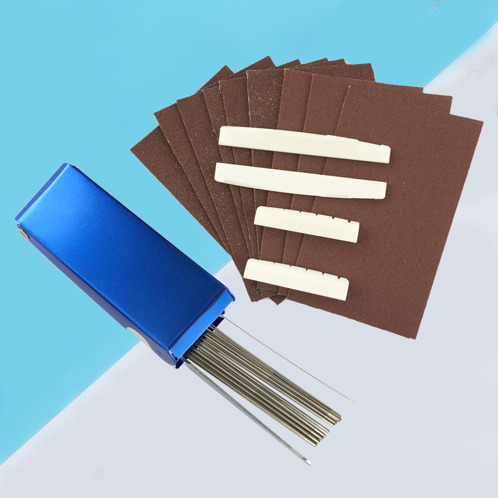 Guitar Bridge Saddle Nut File Set Guitar Bridge Nut Saddle for Maintenance