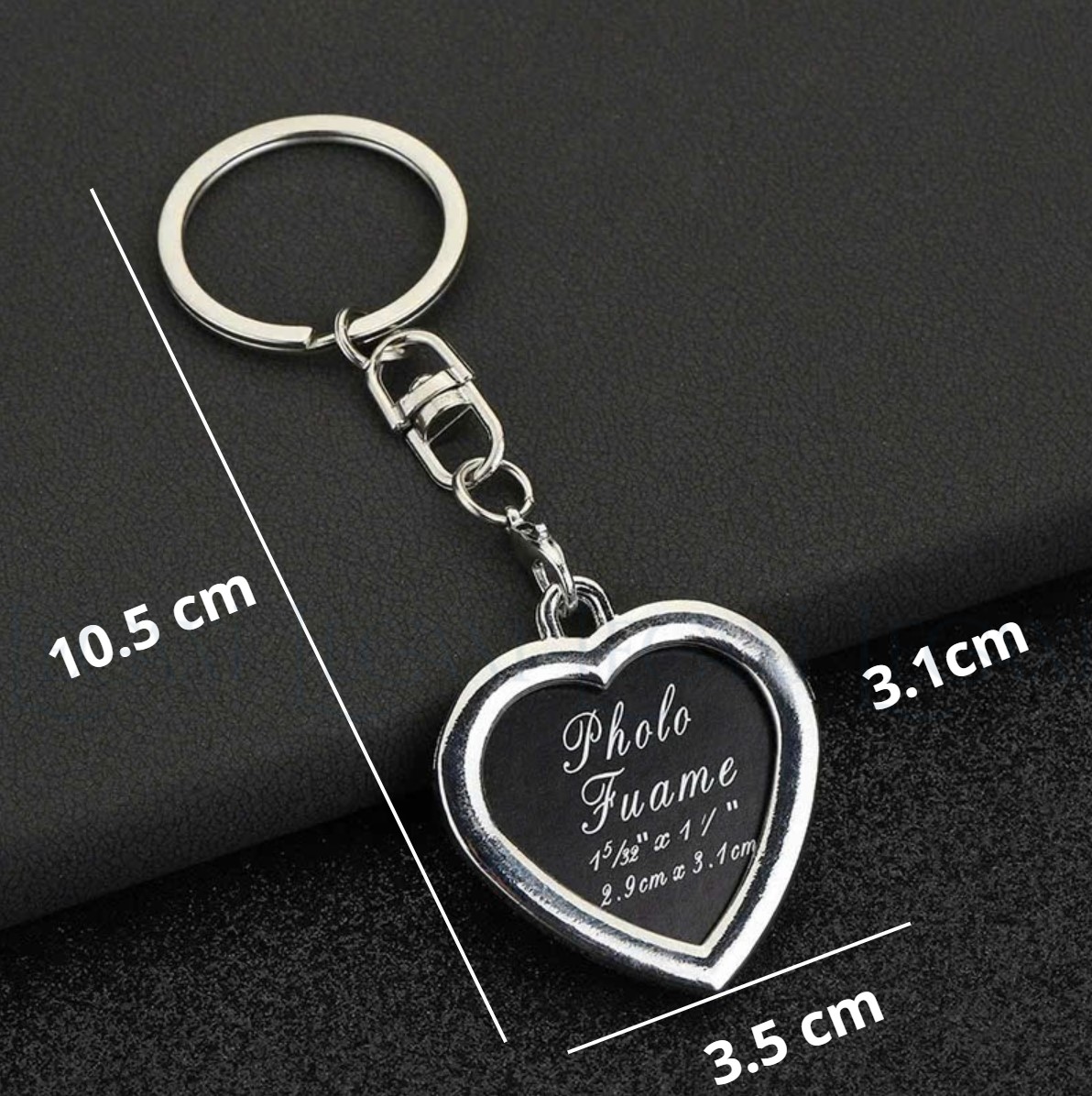 Móc Chìa Khoá Khung Ảnh Mini Hình Trái Tim, Chữ Nhật Phù Hợp Làm Quà Tặng Người Yêu, Vợ Chồng, Người Thân