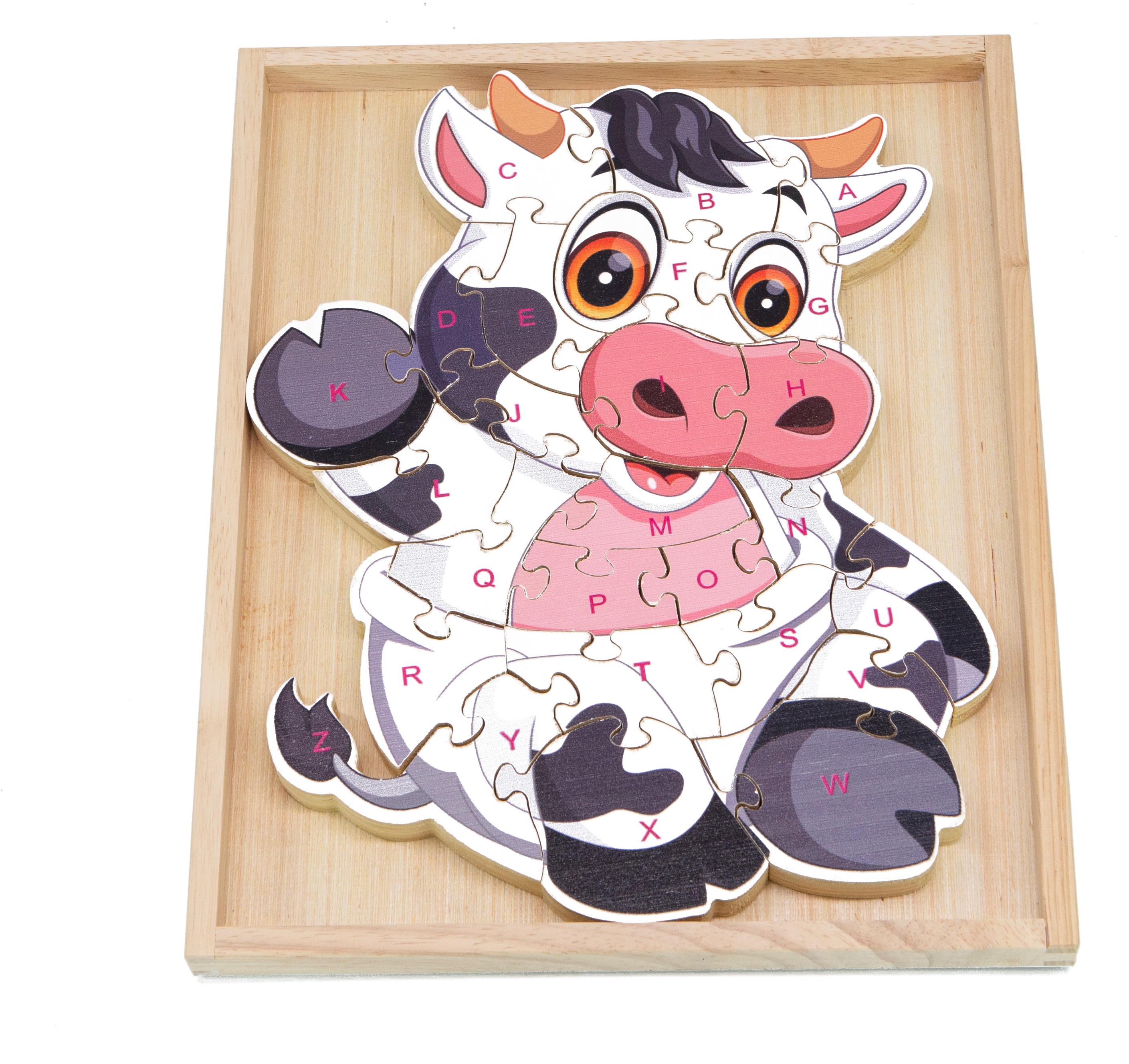 BỘ XẾP HÌNH BÒ SỮA 26 CHI TIẾT- Đồ chơi gỗ an toàn, vui chơi giải trí, sáng tạo, phát triển trí tuệ, thông minh cho trẻ