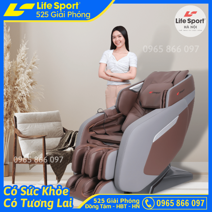 [SALE 60%] Ghế Massage Toàn Thân LifeSport LS-399 Trị Liệu Toàn Thân Công Nghệ Mát Xa Nhiệt Hồng Ngoại Tân Tiến Giúp Thư Giãn, Giảm Stress Tại Nhà, Đạt Chuẩn ISO Quốc Tế. 20 Chế Độ Massa Tự Động &amp; Chuyên Sâu, Chức Năng Dò Tìm Huyệt Đạo