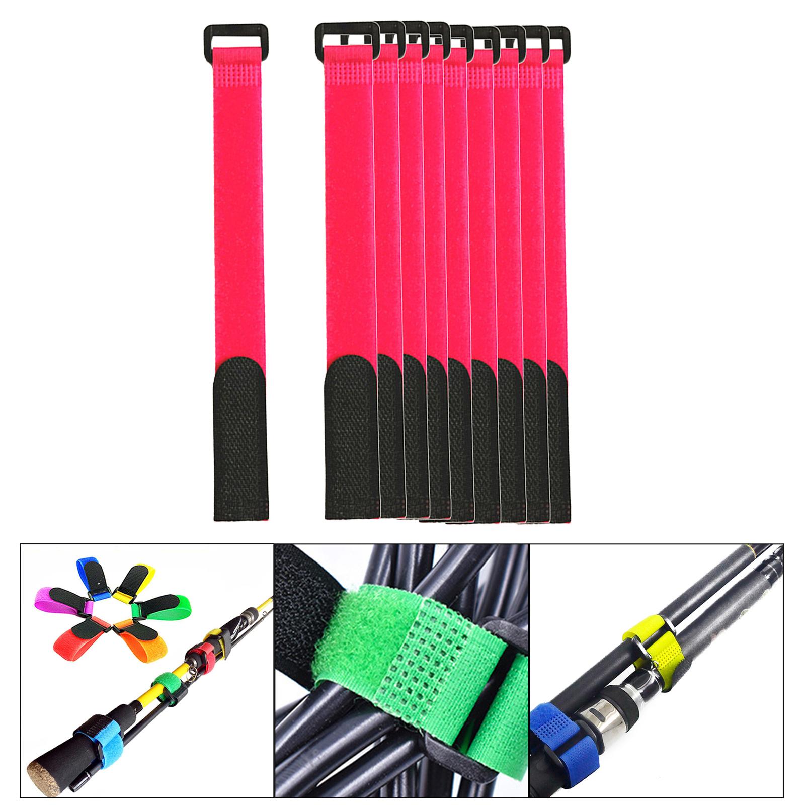 10Pcs Durable Fishing Rod Belts Ties Casting Spinning Rod Straps Holders Fishing Tackle Tie Bag Accessories