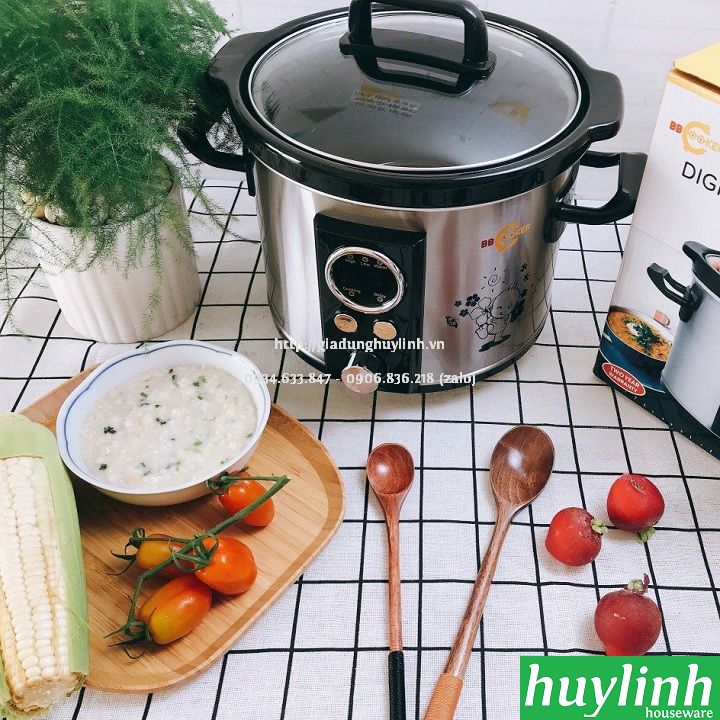 Nồi nấu cháo chậm điện tử BBcooker DS25 - Dung tích 2.5 lít - Thương hiệu Hàn Quốc - Hàng chính hãng