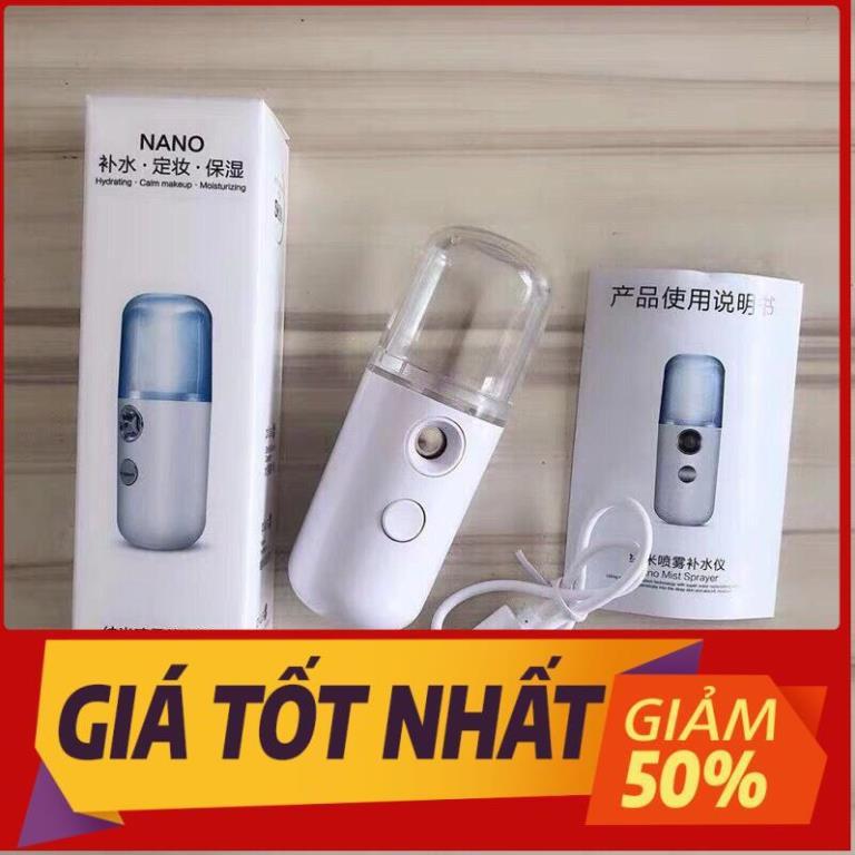 Máy phun sương tạo độ ẩm bình xịt khoáng nano xông chăm sóc cho da mặt cầm tay mini