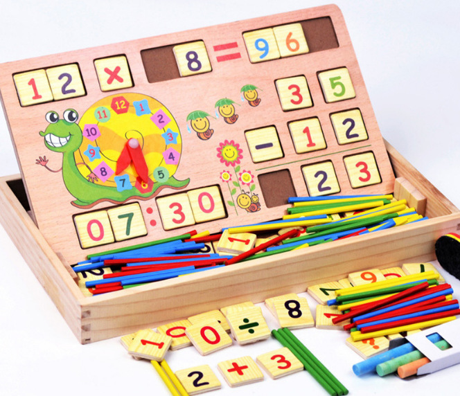 Bộ que tính học toán đa chức năng kèm chữ số 0-9 và phép tính - Đồ chơi thông minh cho bé