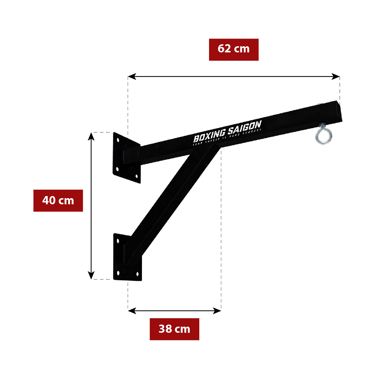 Combo Bao Cát Treo Boxing Punching Bag 1M2 &amp; Khung Treo ( Dây Xích ) - Xanh rêu