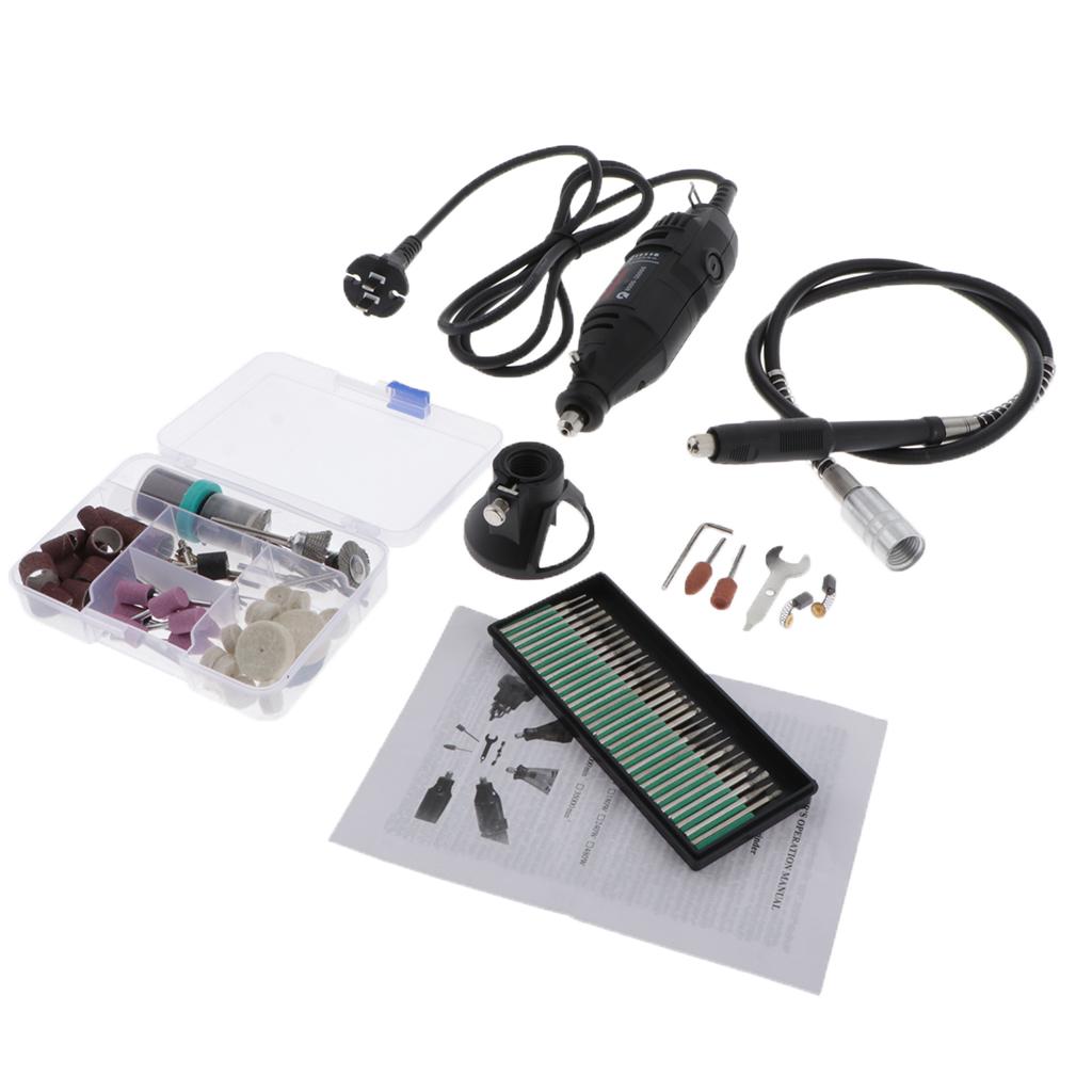 160x Mini Drill Set Grinder Kit Electric Grinding Drilling Polishing Rotary Tool
