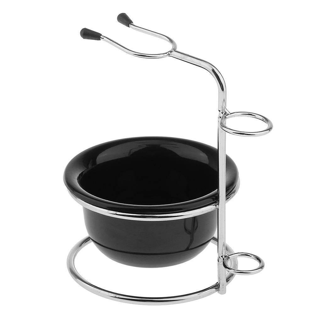 Shaving Brush Holder Made of Wood Stainless Steel Acrylic Cup Cup for Men