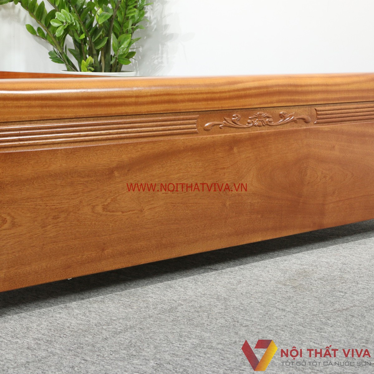 Giường Ngủ Gỗ Xoan Đào Tự Nhiên Bền Đẹp Sang Trọng