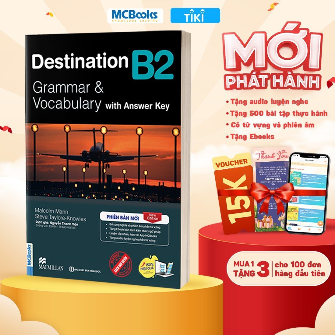 Sách Destination B1 &amp; B2 Grammar and Vocabulary Kèm Đáp Án Lẻ/Combo - MCBOOKS - BẢN QUYỀN