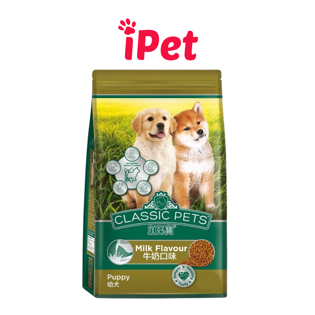 Thức Ăn Cho Chó Con Classic Pets Vị Sữa Hạt Khô Gói 400G