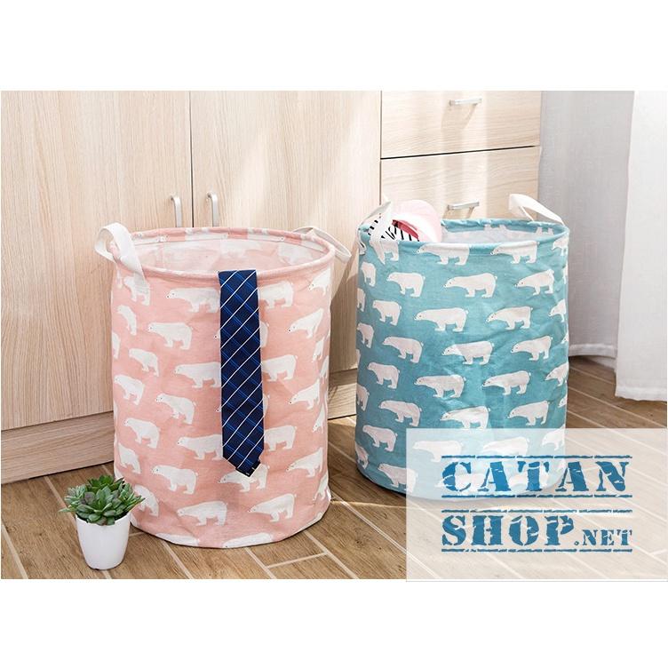 Sọt vải, Giỏ vải đựng quần áo bẩn để giặt chống thấm nước, đựng đồ chơi, đồ đa năng chống thấm nước GD539-W02MAU