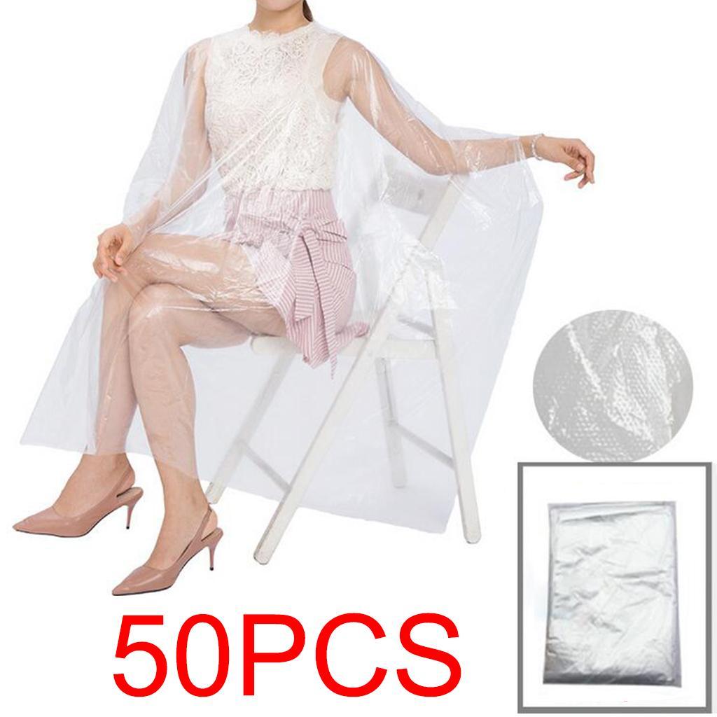 50x Disposable Hair Cutting Cape Salon Gowns Salon Barber Shop Capes Apron