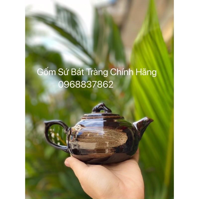 bộ ấm chén men hoả biến nở hoa