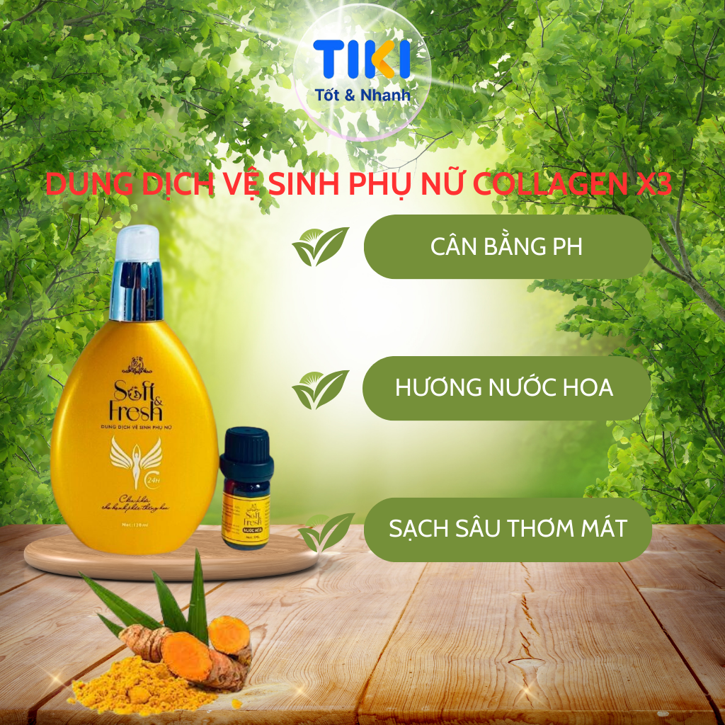 Dung Dịch Vệ Sinh Phụ Nữ Soft &amp; Fresh tặng kèm nước hoa vùng kín và nước hoa body Đông Anh Collagen X3
