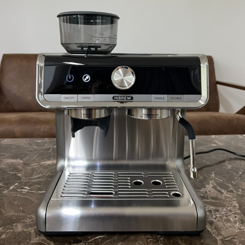 Máy pha cà phê Espresso chuyên nghiệp 3 trong 1 thương hiệu cao cấp HiBREW CM5020, công suất 1550W, áp suất 20bar - Hàng chính hãng