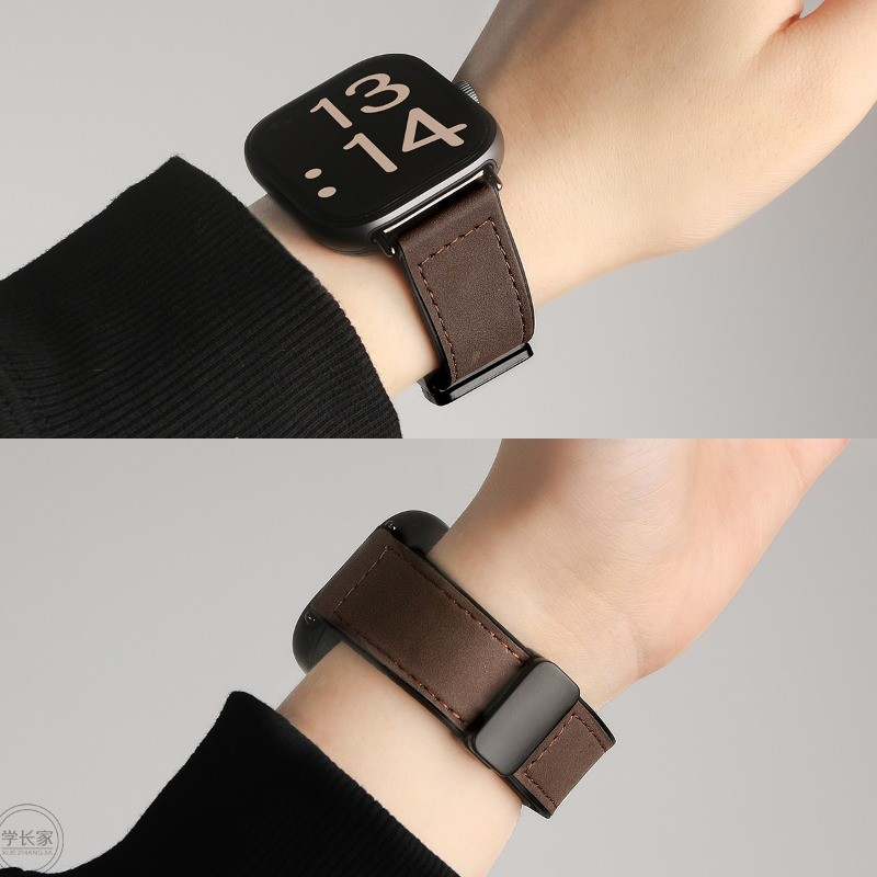 Dây đeo khóa từ tính dành Cho đồng hồ thông minh Redmi Watch 4 - Redmi Watch 5 - Mi band 8 Pro - Dây da đeo 22mm cho smartwatch - Hàng nhập khẩu