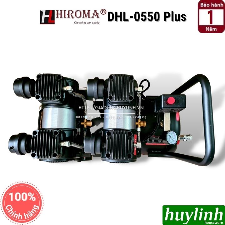 Máy nén khí không dầu Hiroma DHL-0550 Plus - 50 lít - Hàng chính hãng