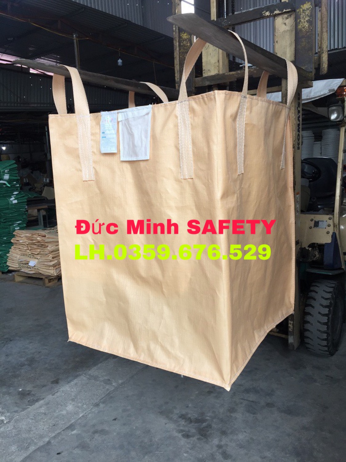 Bao tải cẩu hàng 1000kg,bao jumbo 1 tấn