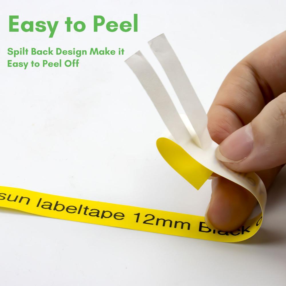 45013 Nhãn Băng Đen Trắng Cho Dymo D1 45013 45018 Hộp Nhãn 12Mm Cho Dymo LabelManager 160 280 COLORPOP Máy Làm Nhãn