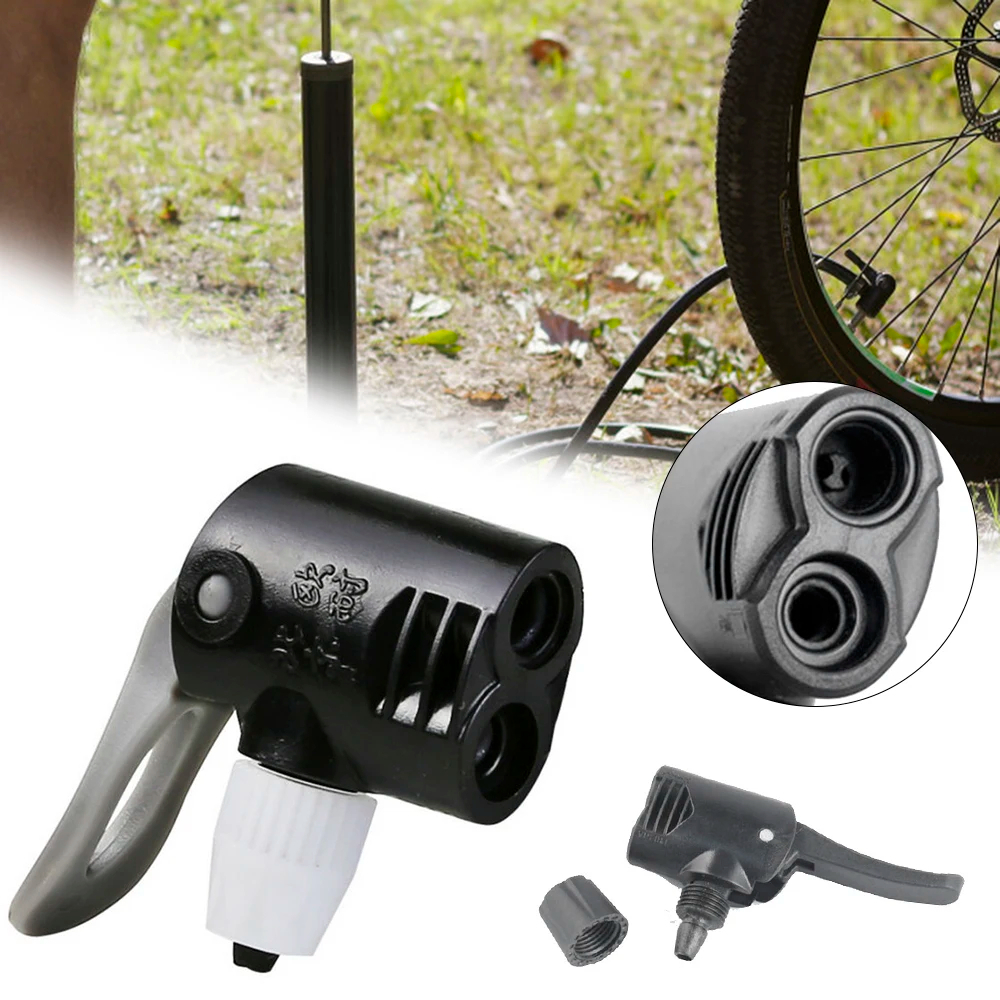 Đầu Bơm Hơi Xe Máy/ Xe Đạp phổ thông/ van nhọn (Schrader/Presta) Đầu Đôi Đa Năng Phụ Kiện (đường kính ống vào 7.3mm) - Mai Lee