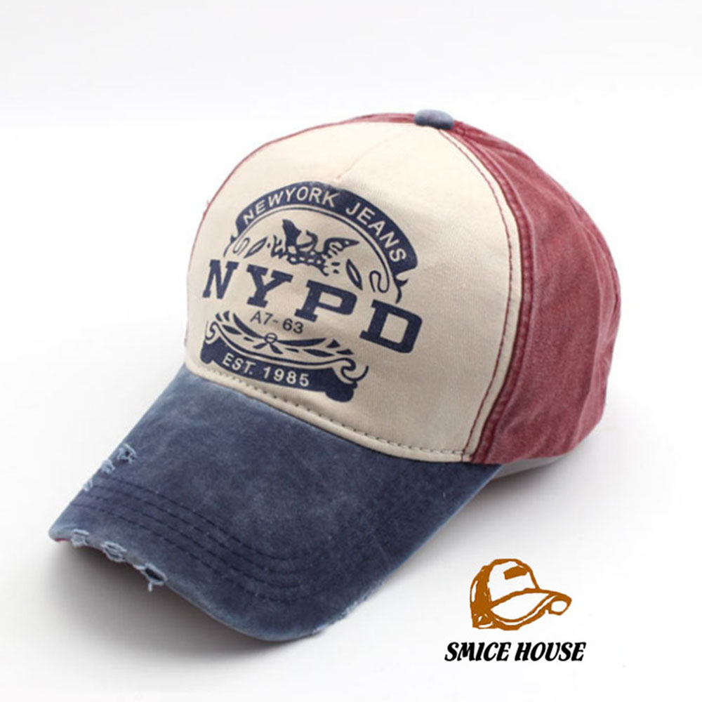 MŨ LƯỠI TRAI NÓN KẾT JEANS NAM NỮ IN CHỮ NYPD NHIỀU MÀU - SMICE HOUSE
