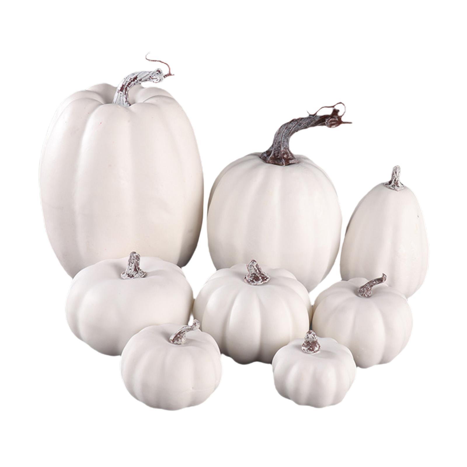 8Pcs Artificial Pumpkins Set Festive Party Supplies Durable for Home Kitchen