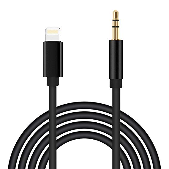 Cáp chuyển đổi  JH-023 cao cấp cổng Lightning sang cổng 3.5mm Apple màu đen - Hàng chính hãng