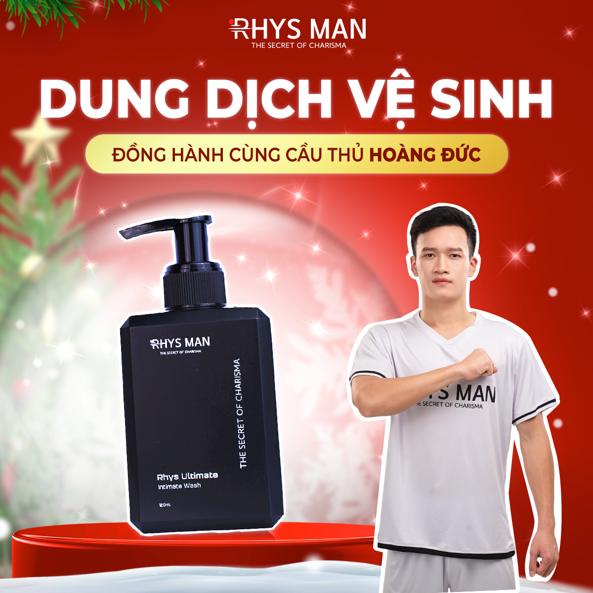 Dung dịch vệ sinh nam giới RHYS MAN hương bạc hà Rhys Ultimate 120ml