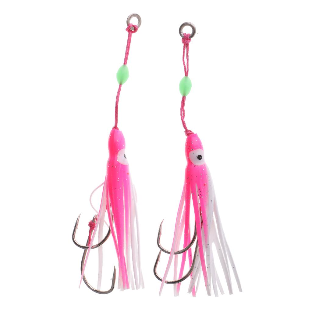 Squid Jig Fishing Lure Saltwater Bait Octopus Skirt with Hooks