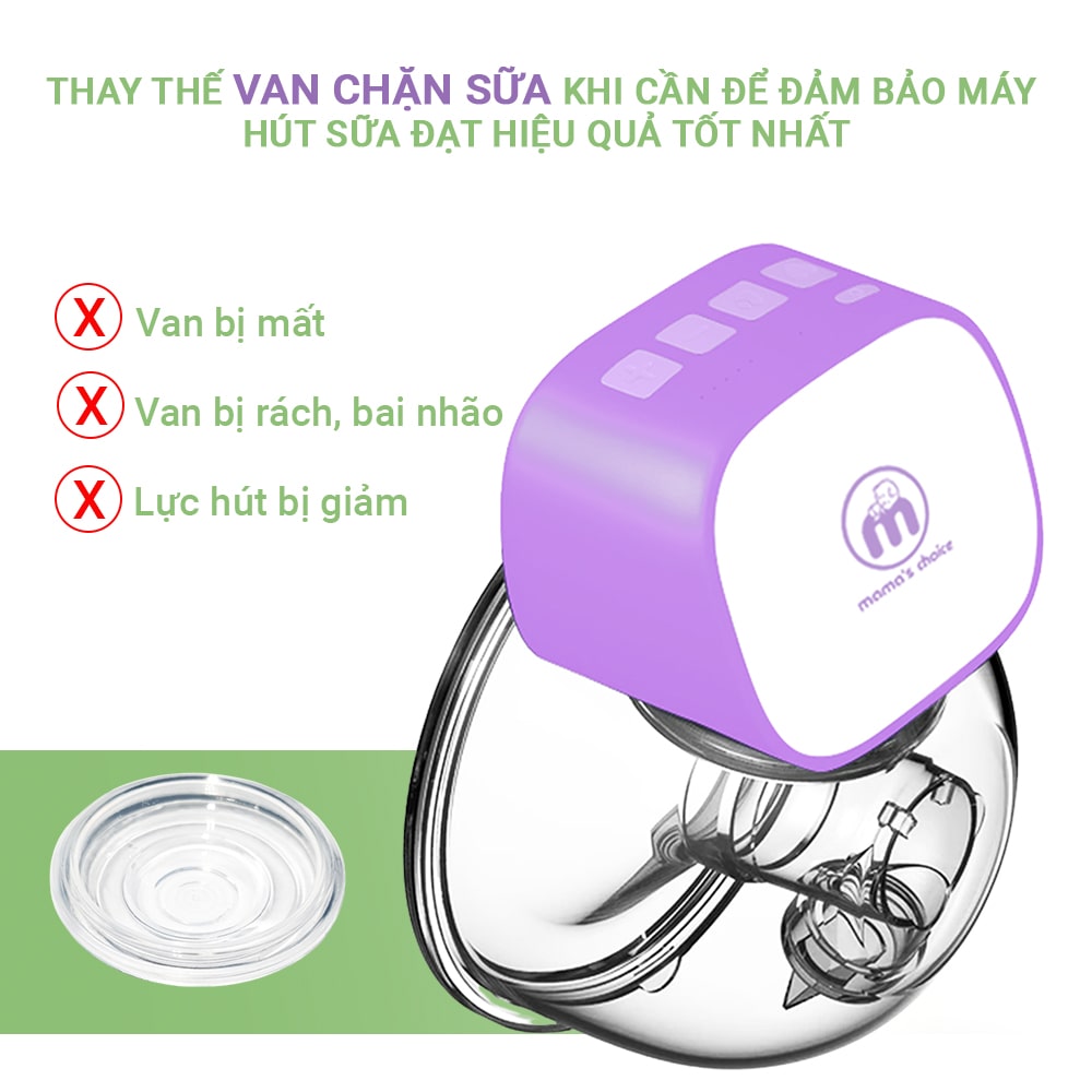 Van Chặn Sữa Máy Hút Sữa Không Dây Mama’s Choice Cloudie, Chất Liệu Silicone An Toàn Cho Mẹ và Bé